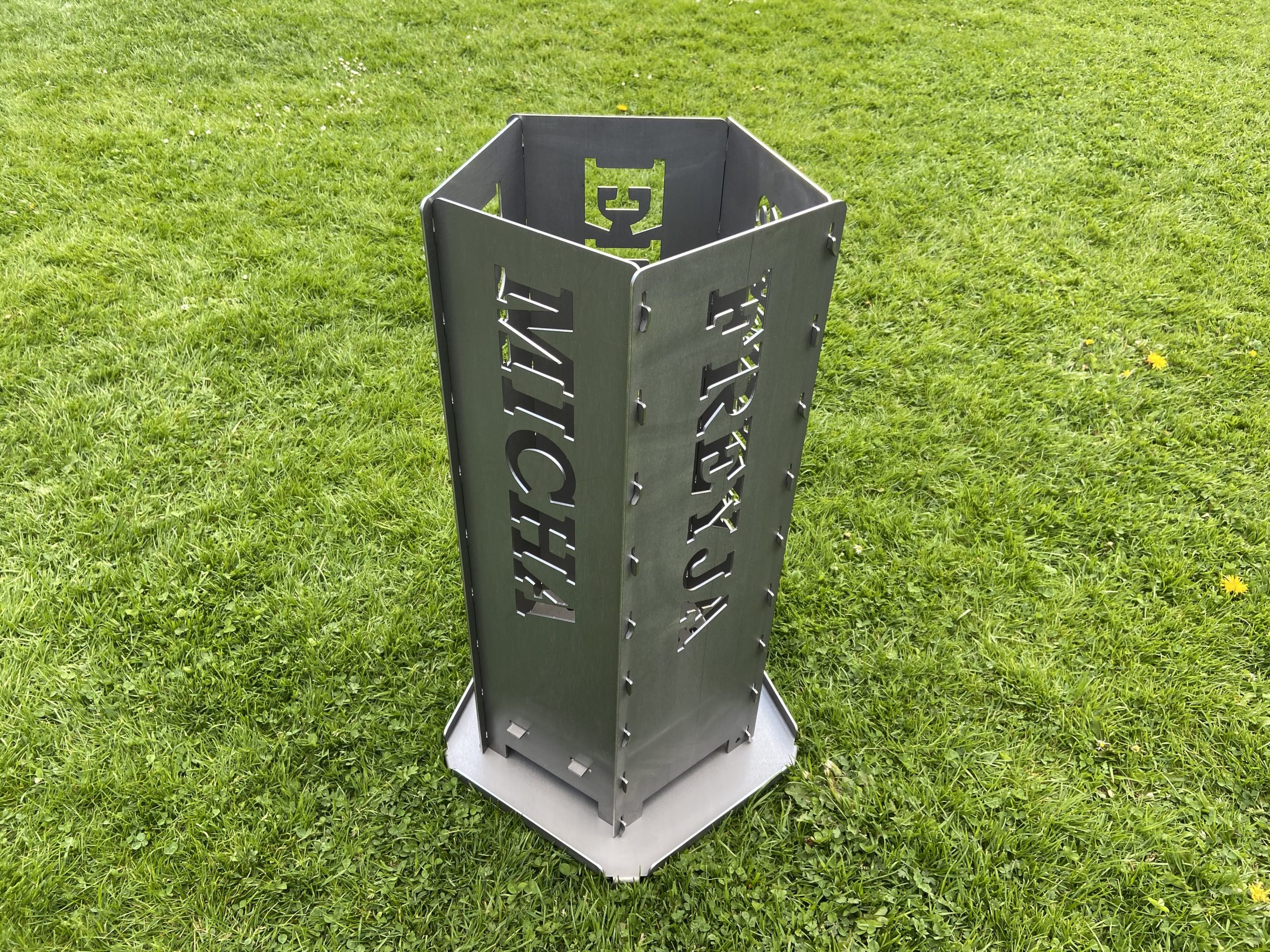 Ascheauffangwanne für 5eckige Feuersäule