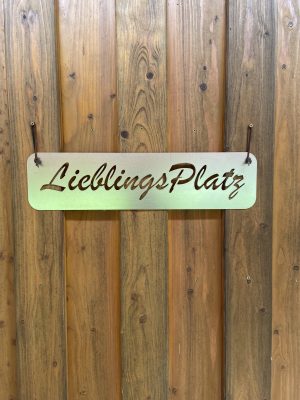 Schild "Lieblingsplatz"